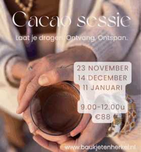 Cacao sessie 28 nov, 14 dec en 11 jan